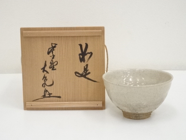 JAPANESE TEA CEREMONY SHIGARAKI WARE TEA BOWL BY SADAMITSU SUGIMOTO / CHAWAN 